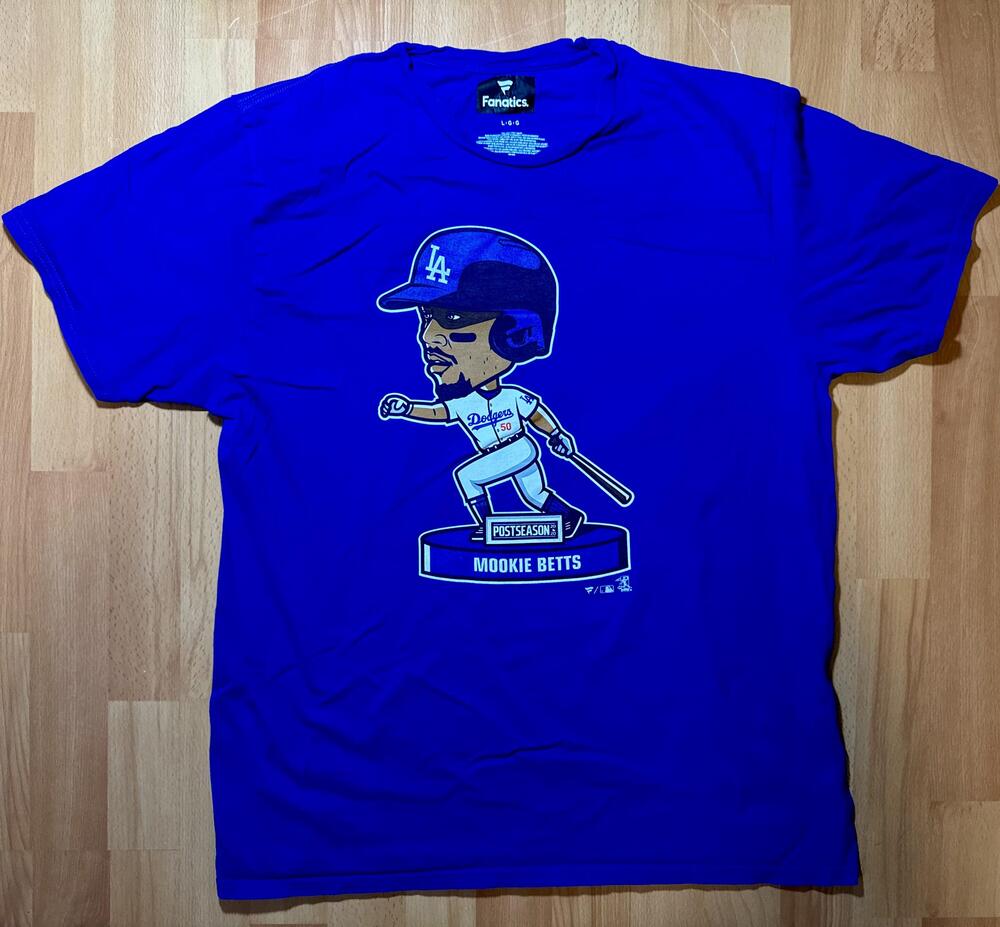 Los Angeles Dodgers Shirt Mens Large MLB Baseball Mookie Betts Postseason Tee